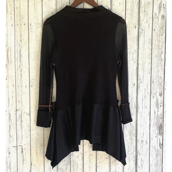 Saint Gil Paris Womens Cardigan Size XS/S READ Knit Mesh Felt Artsy Avant Garde - Picture 6 of 9